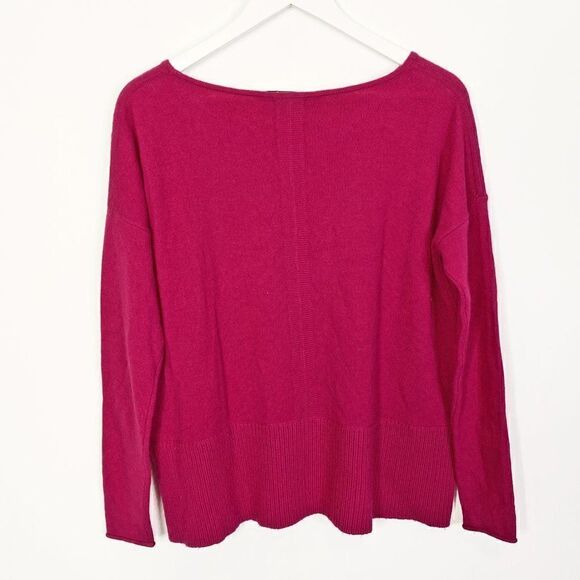Diane Von Furstenberg Bozeman Bright Pink Wool Cashmere Sweater - Picture 2 of 6